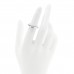 18K White Gold Diamond .30ct C De Cartier Solitaire Ring 49 5