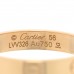 18K Yellow Gold 3.5mm LOVE Wedding Band Ring 56 7.5