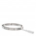 18K White Gold Brushed Finish LOVE Bracelet 17