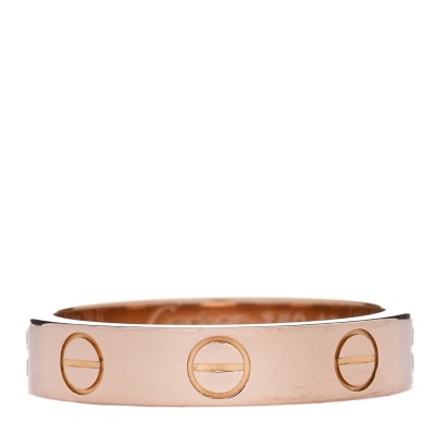 18K Pink Gold 3.5mm LOVE Wedding Band Ring 48 4.5