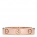 18K Pink Gold Diamond 4mm LOVE Wedding Band Ring 50 5.25