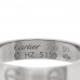 18K White Gold 3.5mm LOVE Wedding Band Ring 50 5.25