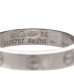 18K White Gold 3.5mm LOVE Wedding Band Ring 55 7.25