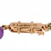 18K Rose Gold Diamond Turquoise Amethyst Les Delices de Goa Bracelet