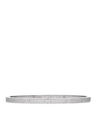 18K White Gold Diamond Small LOVE Paved Bracelet 18