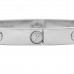 18K White Gold 4 Diamond Love Bracelet 17