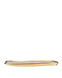 18K Pink Yellow White Gold Small Trinity Bangle Bracelet 17
