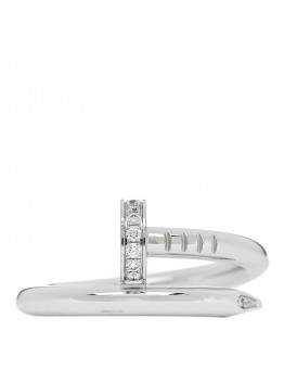 18K White Gold Diamond Juste Un Clou Ring 53 6.25
