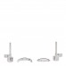 18K White Gold Diamond LOVE Drop Earrings