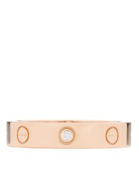 18K Pink Gold Diamond 4mm LOVE Wedding Band Ring 54 6.75