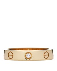 18K Yellow Gold Diamond 4mm LOVE Wedding Band Ring 60 9.25