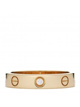 18K Yellow Gold Diamond 4mm LOVE Wedding Band Ring 60 9.25