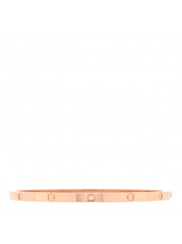 18K Pink Gold 6 Diamond Small LOVE Bracelet 18