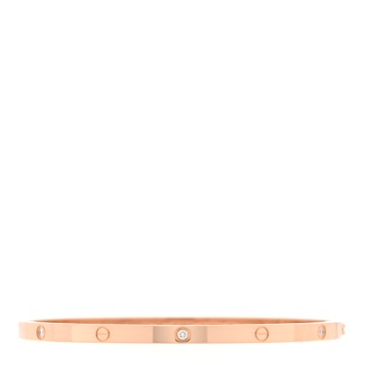 18K Pink Gold 6 Diamond Small LOVE Bracelet 18
