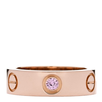 18K Pink Gold Pink Sapphire 5.5mm LOVE Ring 50 5.25