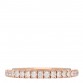 18K Pink Gold Diamond 2mm Etincelle de Cartier Wedding Band Ring 49 5