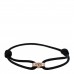 18K Pink Gold Charity LOVE Adjustable Cord Bracelet Black