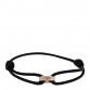 18K Pink Gold Charity LOVE Adjustable Cord Bracelet Black