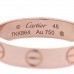 18K Pink Gold 3.5mm LOVE Wedding Band Ring 48 4.5