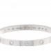 18K White Gold 4 Diamond LOVE Bracelet 17