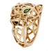 18K Yellow Gold Tsavorite Onyx Panthère De Cartier Ring 59 8.75