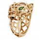 18K Yellow Gold Tsavorite Onyx Panthère De Cartier Ring 59 8.75