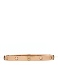 18K Pink Gold 4 Diamond LOVE Bracelet 17