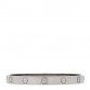 18K White Gold Brushed Finish LOVE Bracelet 17