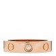 18K Pink Gold Diamond 4mm LOVE Wedding Band Ring 47 4