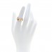 18K Pink Gold 3 Diamond 5.5mm LOVE Ring 51 5.75