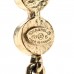 Crystal CC Drop Earrings Gold