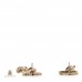 Crystal Pearl Charming Winter CC Star Heart Drop Earrings Gold