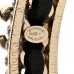 Crystal Lambskin CC Chain Hoop Earrings Gold Black