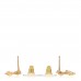 Metal Camellia CC Earrings Gold
