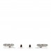 Baguette Crystal CC Drop Earrings Silver