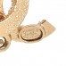 Pearl Baguette Crystal CC Drop Earrings Gold