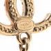 Pearl Crystal CC Drop Earrings Gold
