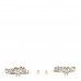 Metal Crystal CC Hoop Earrings Gold