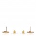 Crystal CC No 5 Round Earrings Gold