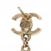 Enamel Pearl CC Cha-Nel Drop Earrings Gold