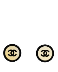 Mirror CC Clip On Earrings Black
