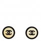 Mirror CC Clip On Earrings Black