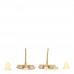 Crystal CC Flower Dangle Earrings Gold Beige