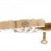 Baguette Crystal CC Dangle Earrings Light Gold