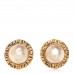Pearl Round Clip On Earrings Gold
