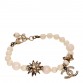 Pearl Crystal Star CC Bracelet Gold