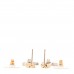 Metal Crystal CC Chain Drop Earrings  Gold
