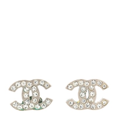 Crystal Mini Timeless CC Earrings Silver