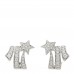 18K White Gold Diamond Etoile Filante Earrings