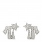 18K White Gold Diamond Etoile Filante Earrings